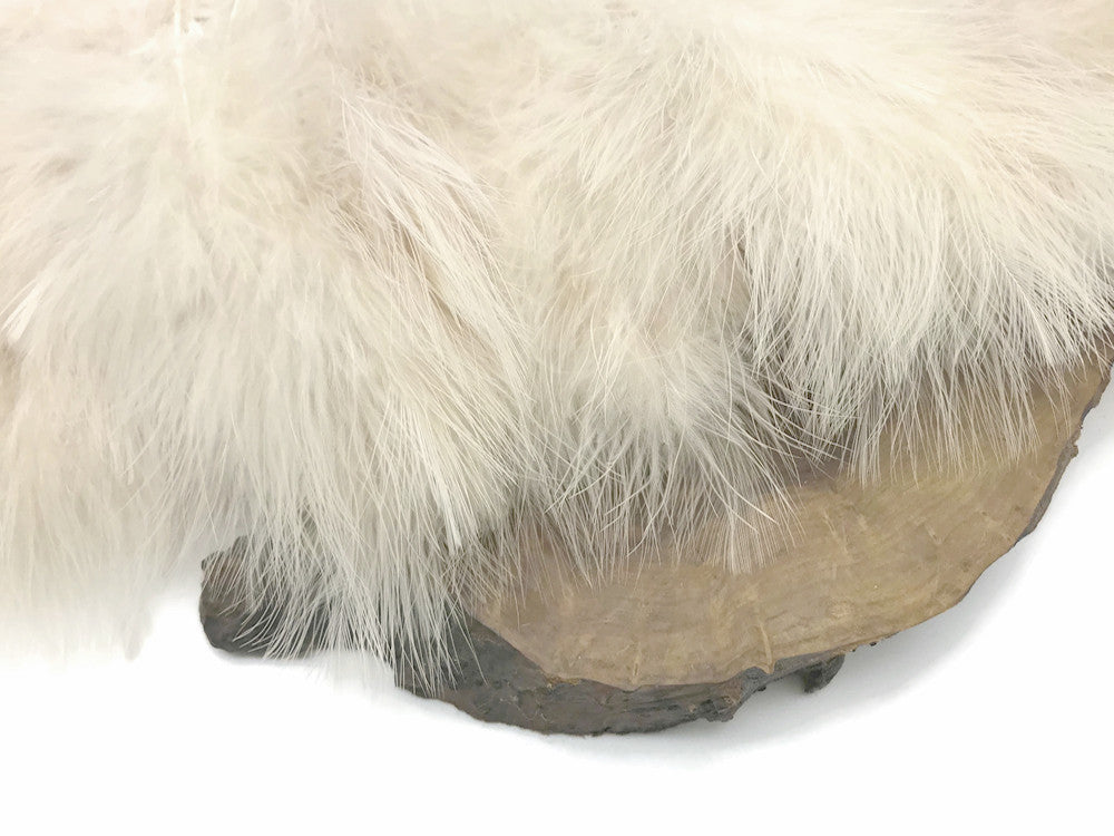 1 Yard - Ivory Marabou Turkey Fluff Feather Fringe Trim