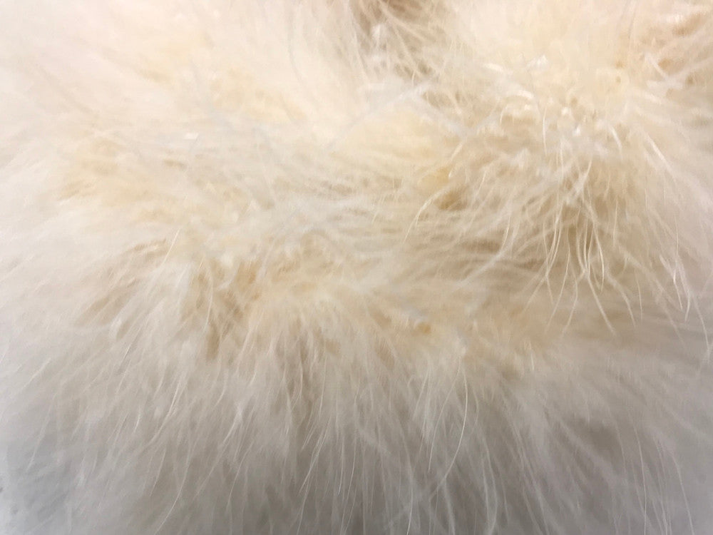 2 Yards - Ivory Turkey Medium Weight Marabou Feather Boa 25 Gram