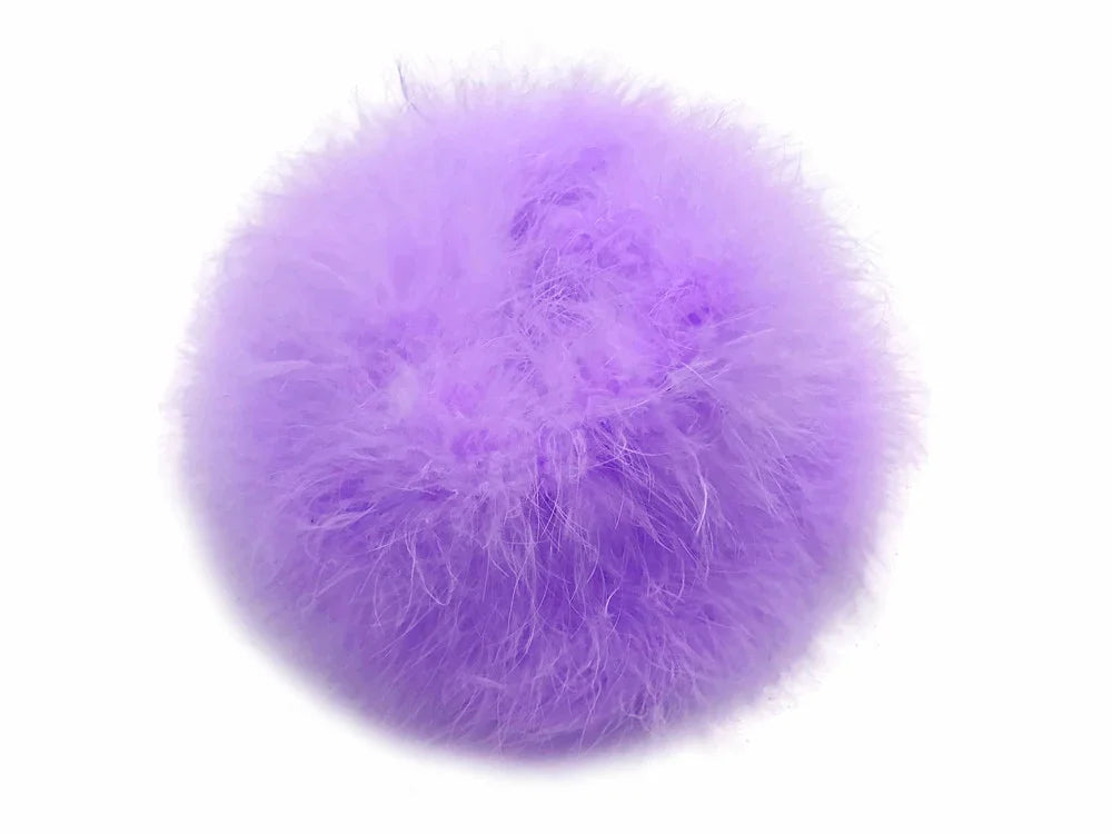 Fluffy purple feather pom pom for DIY crafts and fashion accessories