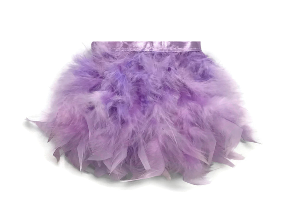 1 Yard – Lavender Chandelle Turkey Fluffy Feather Trim