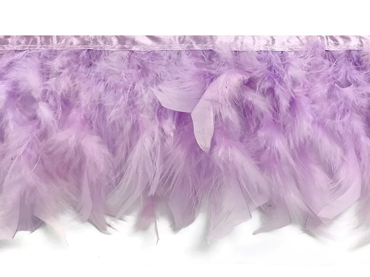 Soft lavender purple feather boa trim for crafts and fashion decor