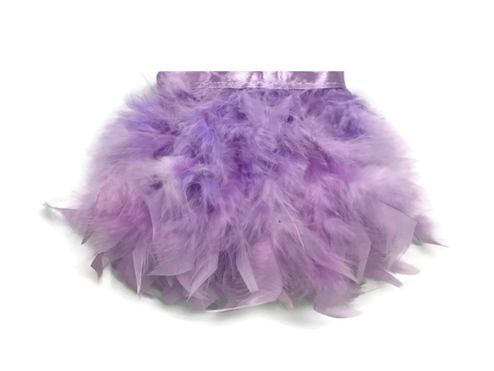1 Yard – Lavender Chandelle Turkey Fluffy Feather Trim