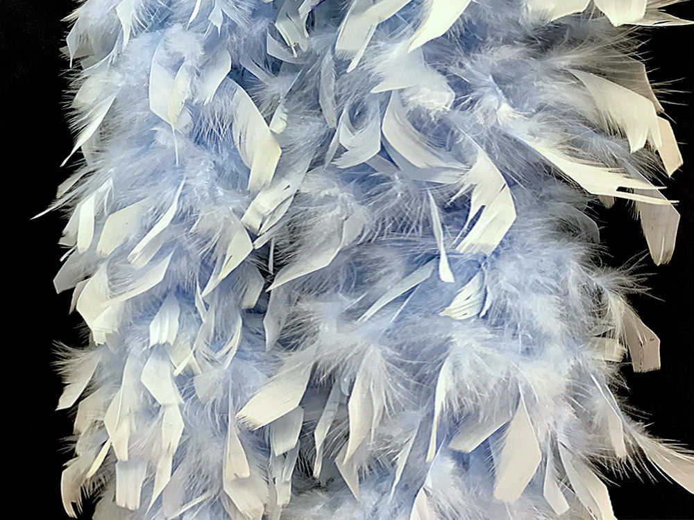 2 Yards - Light Blue Heavy Weight Chandelle Feather Boa | 80 Gram