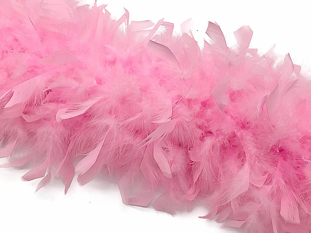 2 Yards - Light Pink Heavy Weight Chandelle Feather Boa | 80 Gram