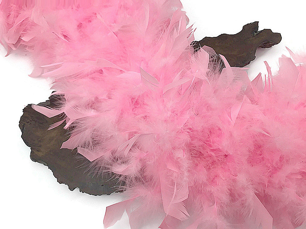 2 Yards - Light Pink Heavy Weight Chandelle Feather Boa | 80 Gram