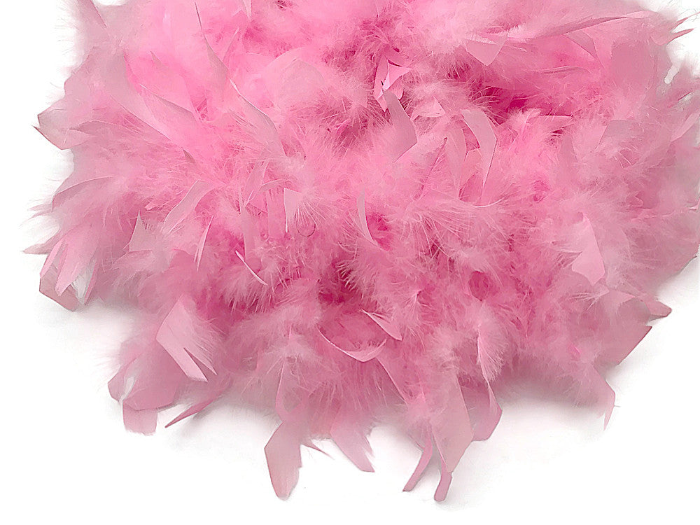 2 Yards - Light Pink Heavy Weight Chandelle Feather Boa | 80 Gram