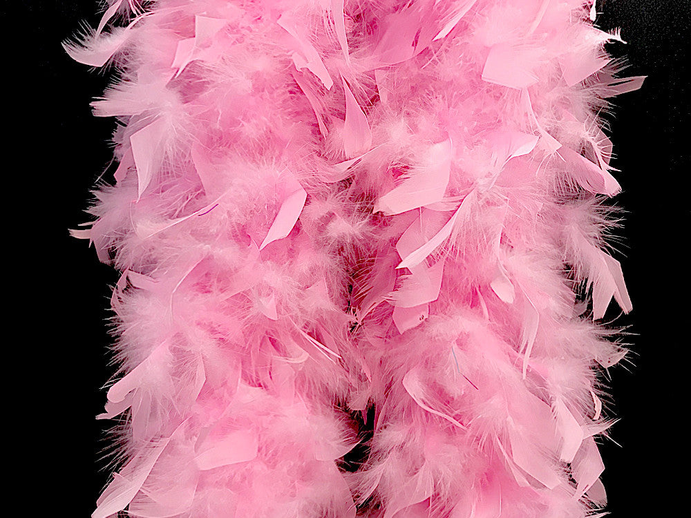 2 Yards - Light Pink Heavy Weight Chandelle Feather Boa | 80 Gram