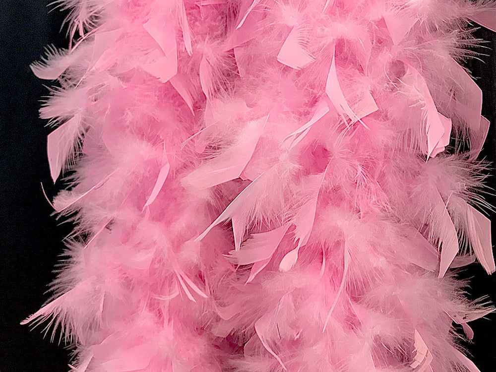 2 Yards - Light Pink Heavy Weight Chandelle Feather Boa | 80 Gram