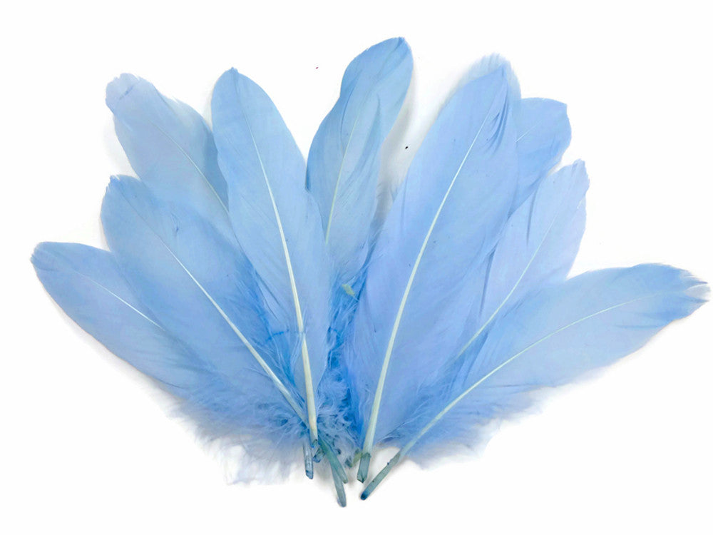1/4 Lb - Light Blue Goose Satinettes Wholesale Loose Feathers (Bulk)