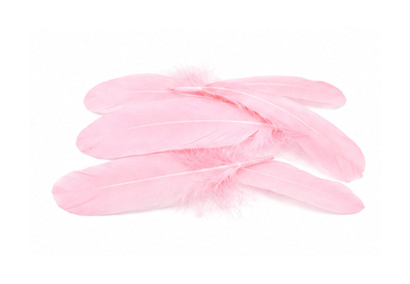 1 Pack - Baby Pink Goose Satinettes Pallet Soft Wing Quill Loose Feathers - 0.3 Oz