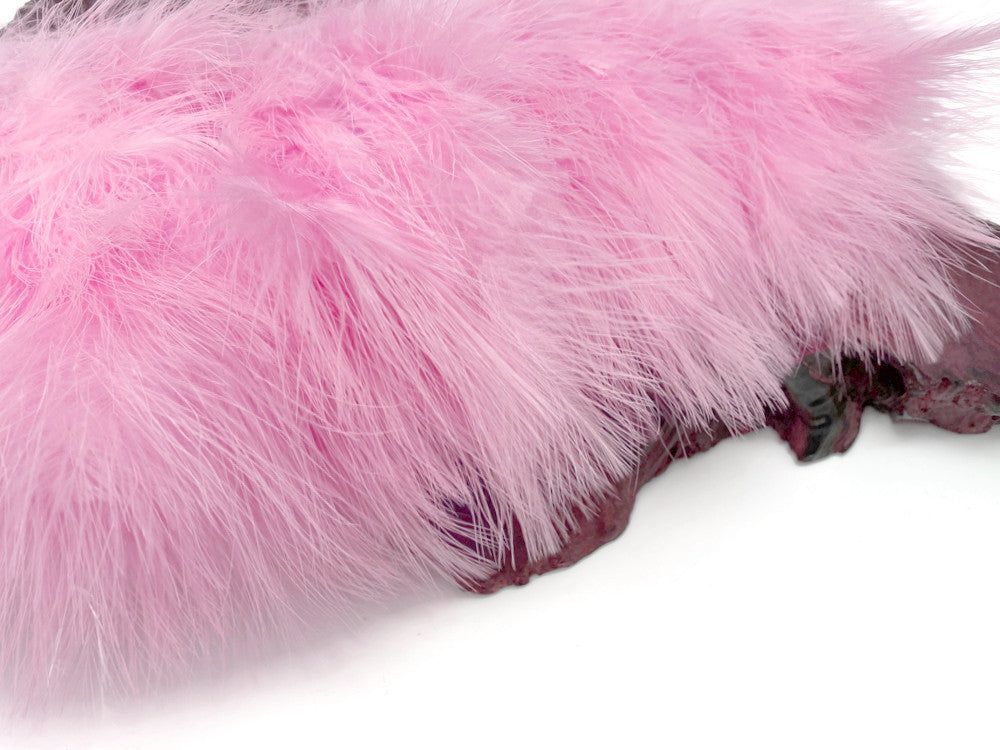 1 Yard - Light Pink Marabou Turkey Fluff Feather Fringe Trim