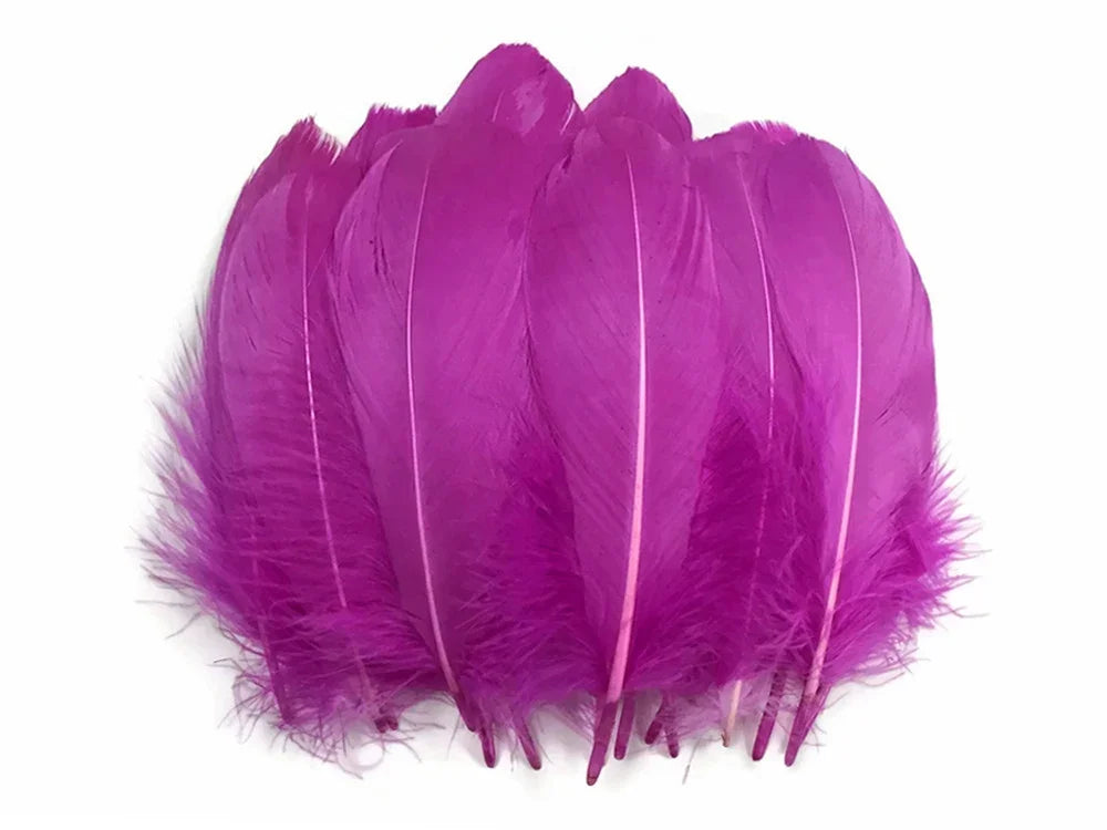 Vibrant magenta pink feathers for DIY crafts and fashion accessories
