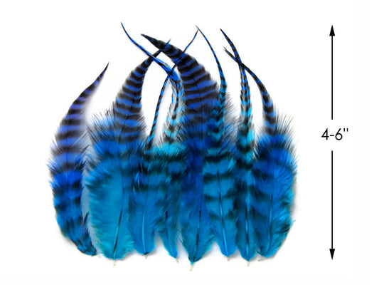 12 Pieces - Mermaid Blendz Short Whiting Farm Rooster Hair Extension Feathers