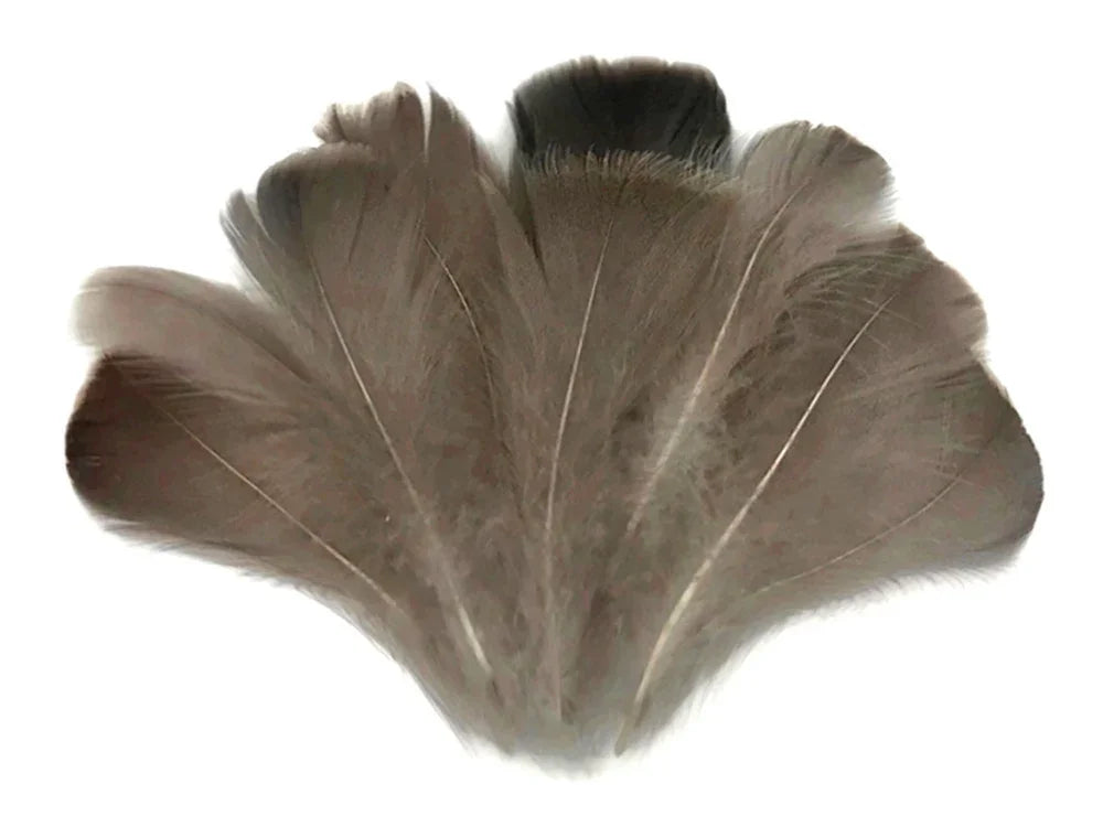 Natural brown soft feathers for DIY crafts and fashion accessories