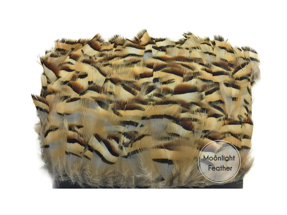 1 Yard - Natural Partridge Hen Plumage Feather Trim
