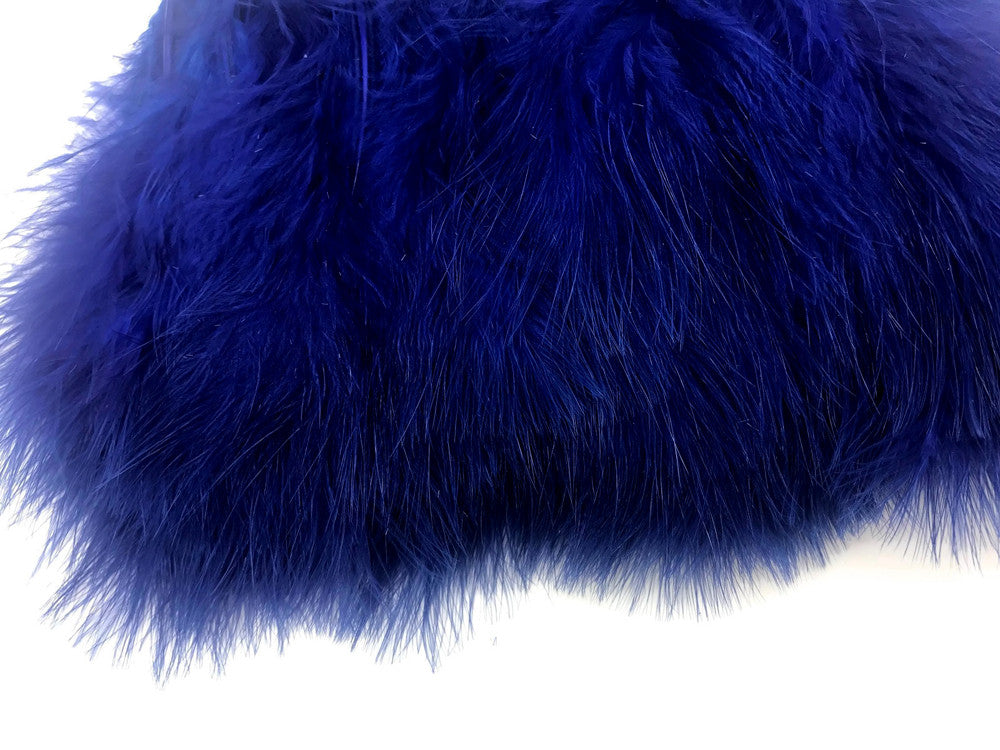 1 Yard - Navy Blue Marabou Turkey Fluff Feather Fringe Trim