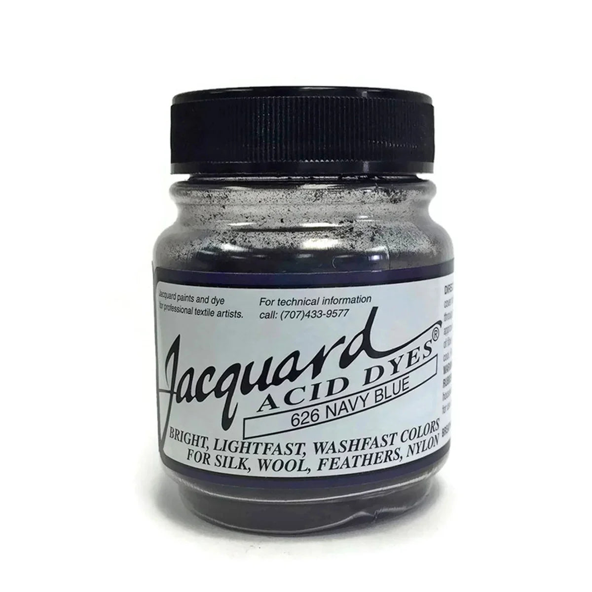 Jacquard Acid Dyes 626 Navy Blue for silk, wool, feathers, and nylon