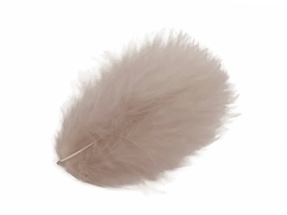 Soft beige fluffy feather for DIY crafts and fashion decor