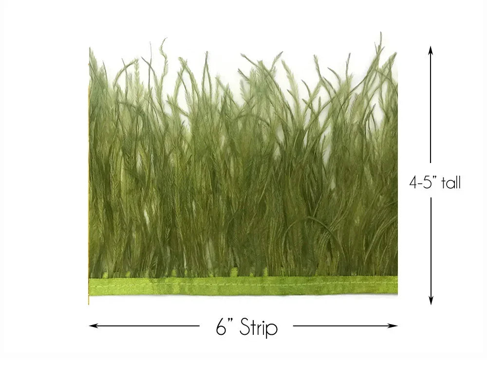 6 inch green grass decorative strip, 4-5 inches tall for DIY crafts and decor