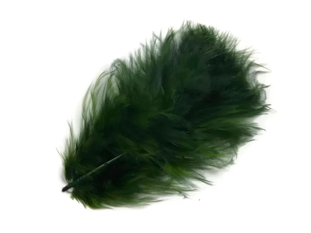 Lush dark green ostrich feather for DIY crafts and fashion decor