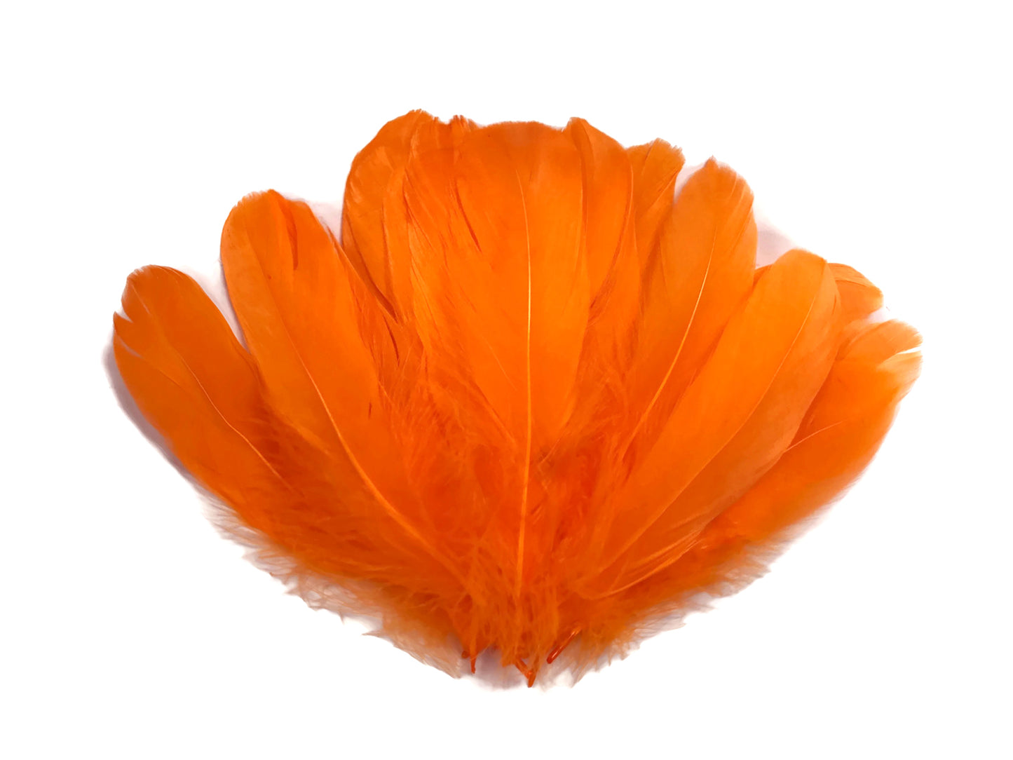 1/4 lbs. - Orange Goose Nagoire Wholesale Feathers (Bulk)