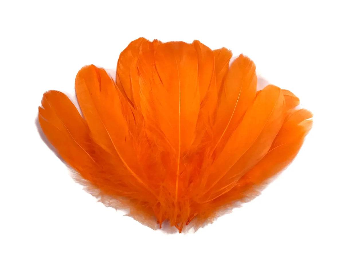 1/4 lbs. - Orange Goose Nagoire Wholesale Feathers (Bulk)