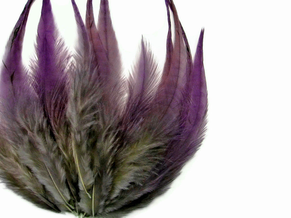 1 Dozen - Pandora Blendz Short Whiting Farm Rooster Saddle Hair Extension Feathers