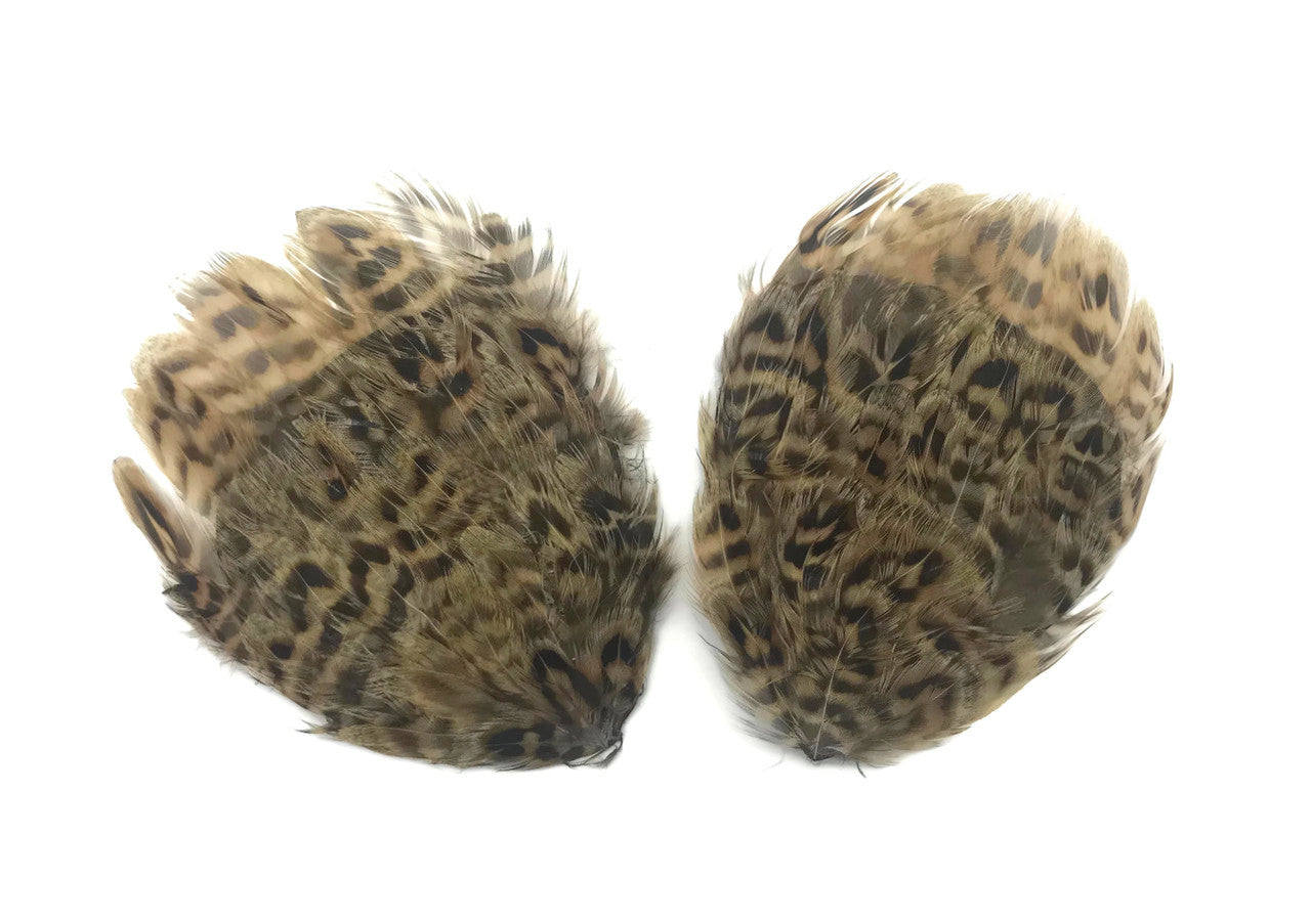 1 Piece - Natural Brown Partridge Hen Feather Pad