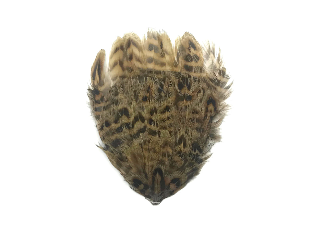 1 Piece - Natural Brown Partridge Hen Feather Pad