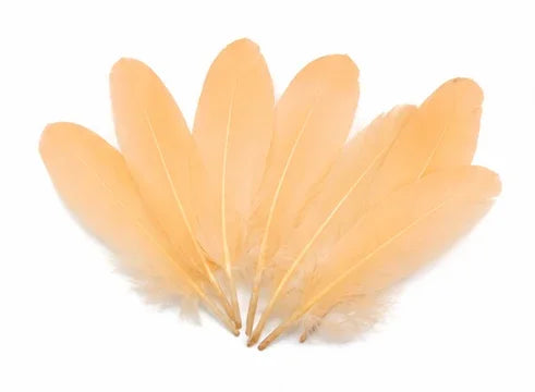 1/4 lbs. - Peach Goose Satinettes Pallet Soft Wing Quill Wholesale Feathers (Bulk)