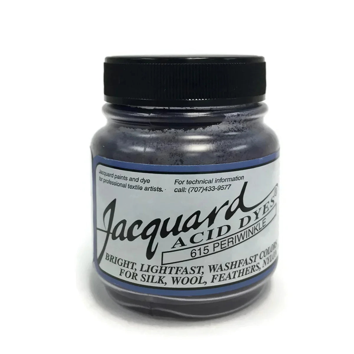 Jacquard Acid Dye 615 Periwinkle for silk, wool, and feathers.