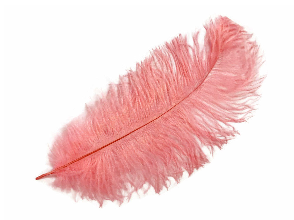 10 Pieces - 8-10" Pink Blush Ostrich Dyed Drabs Feathers