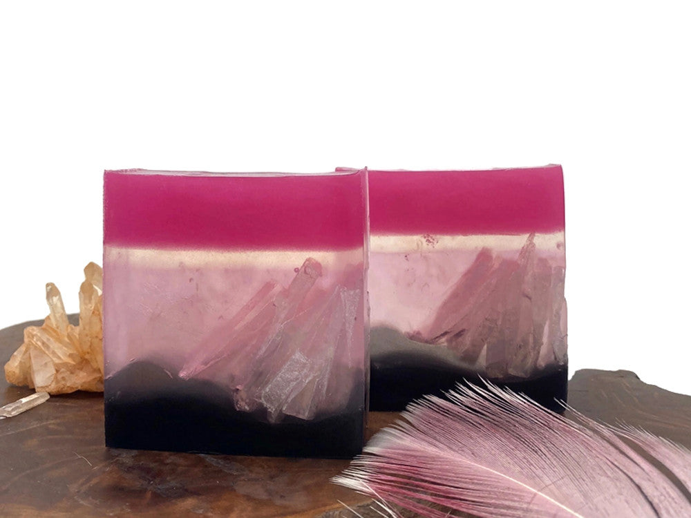 Pink Tourmaline Crystal Soap
