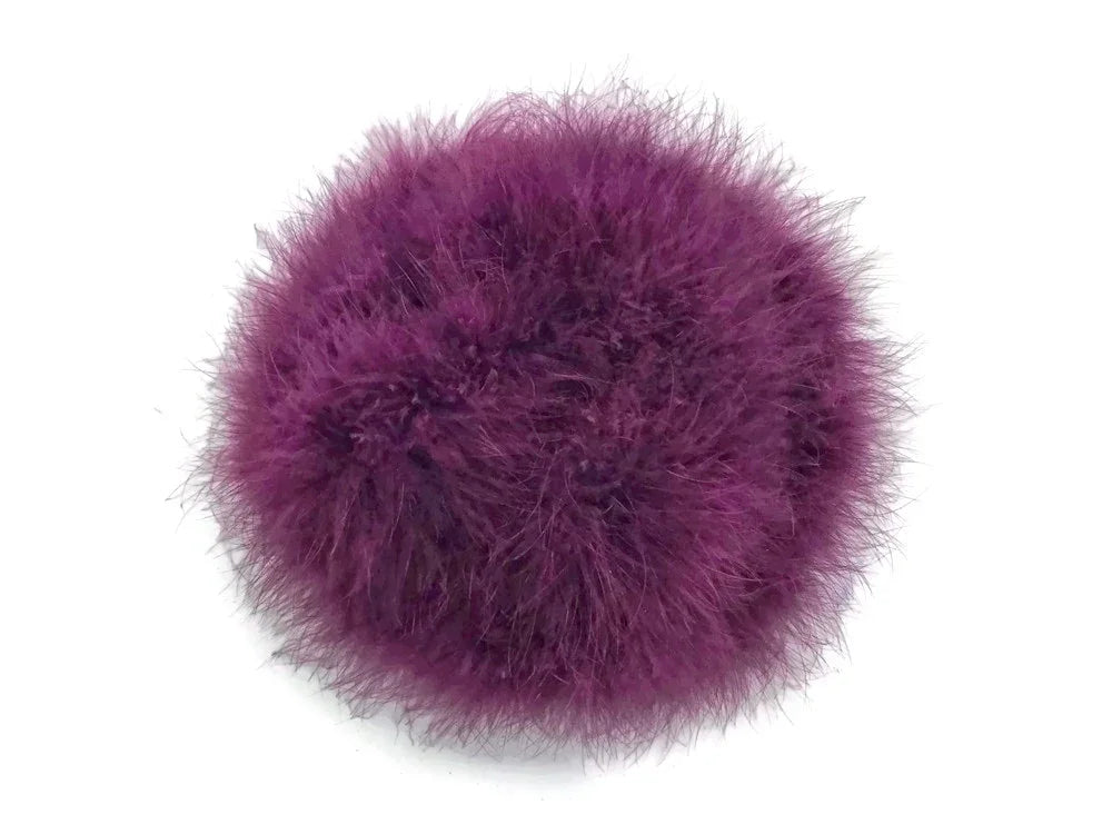 Fluffy purple feather pompom for DIY crafts and fashion accessories
