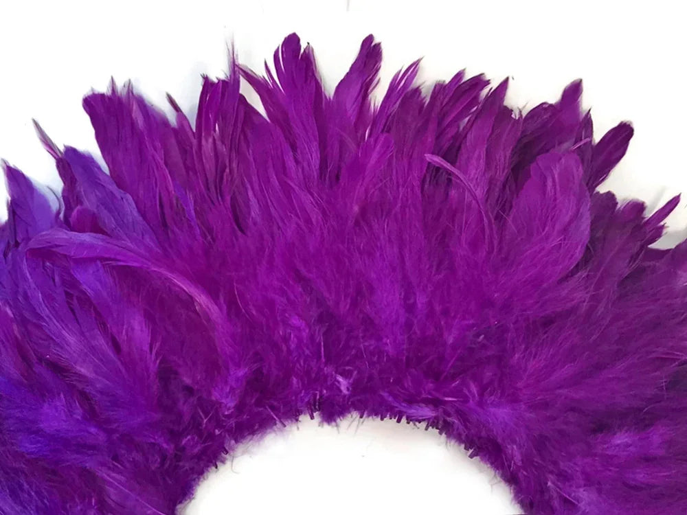 Vibrant purple ostrich feather boa for crafts and fashion accessories
