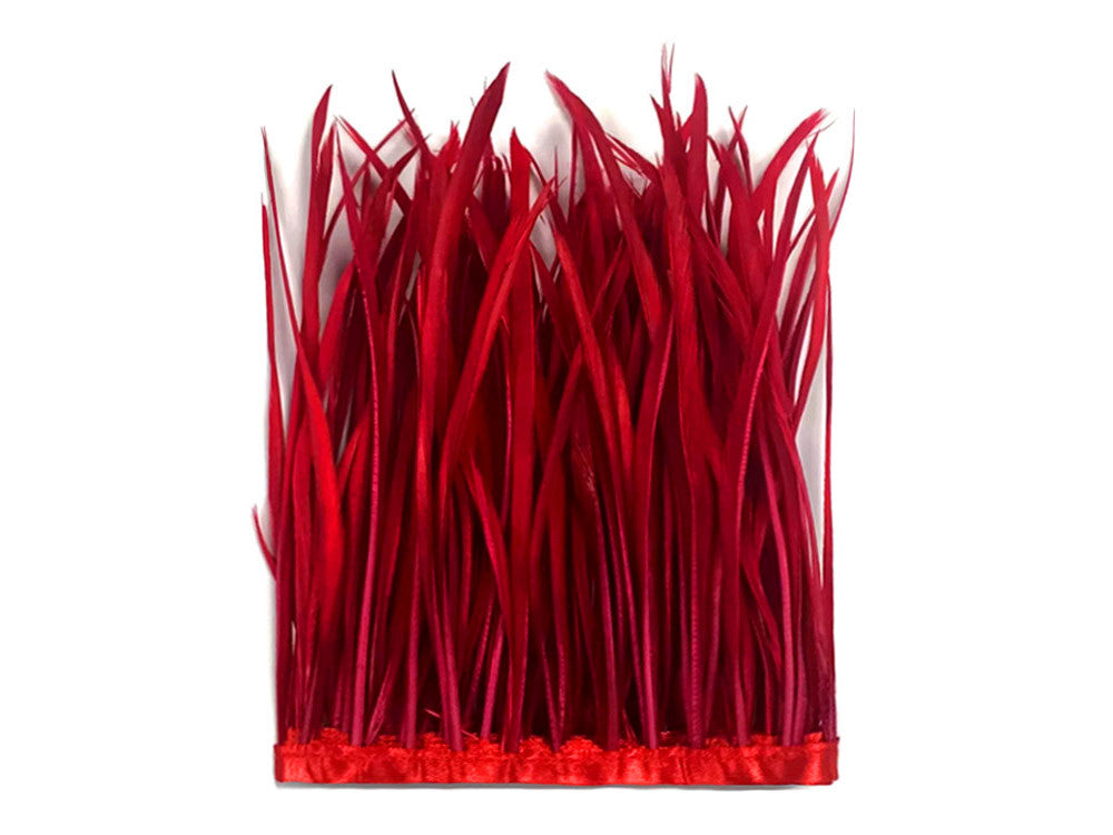 1 Yard - Red Goose Biots Stripped Wing Wholesale Feather Trim