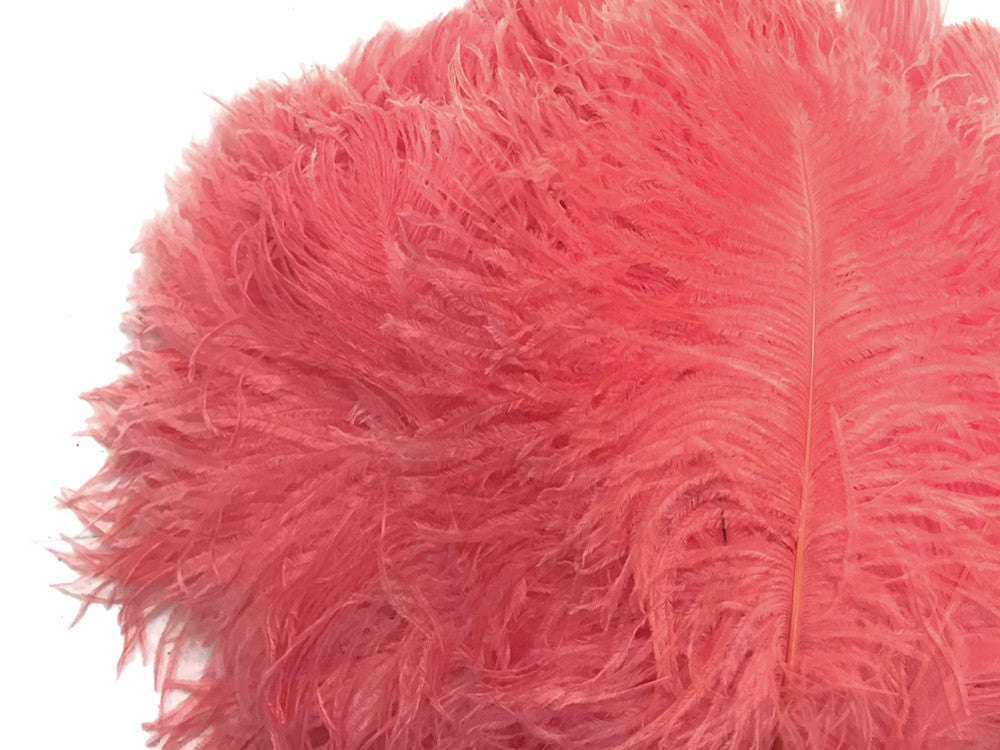 10 Pieces - 12-16" Rose Pink Dyed Ostrich Tail Fancy Feathers