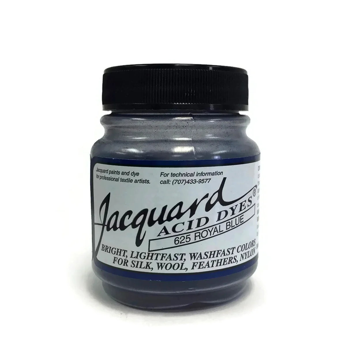 Jacquard Acid Dye 625 Royal Blue for silk, wool, feathers, and nylon.