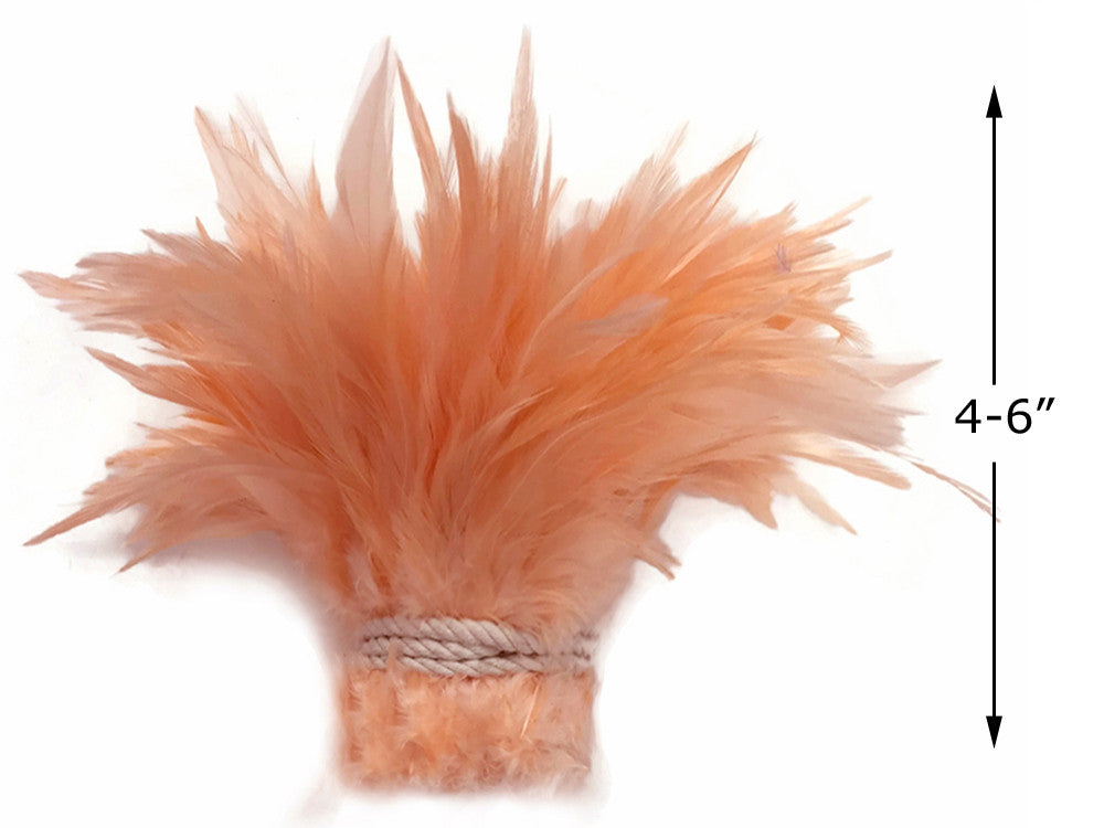1 Yard – 4-6” Dyed Champagne Strung Chinese Rooster Saddle Wholesale Feathers (Bulk)