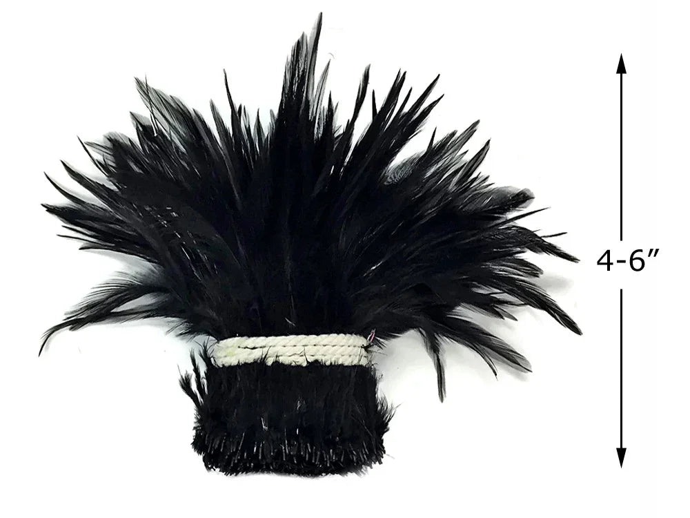 Bundle of 4-6 inch black feathers for DIY crafts and fashion decor.