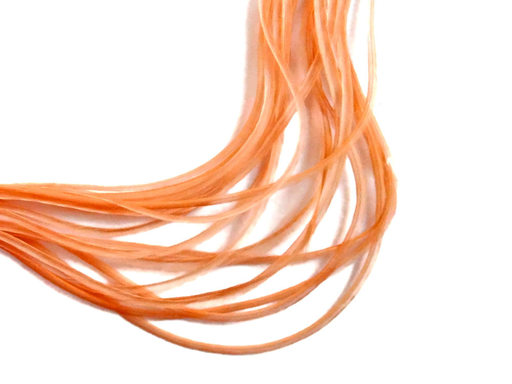 6 Pieces - XL Solid Cantaloupe Whiting Farm Rooster Hair Extension Feathers 11" and Up