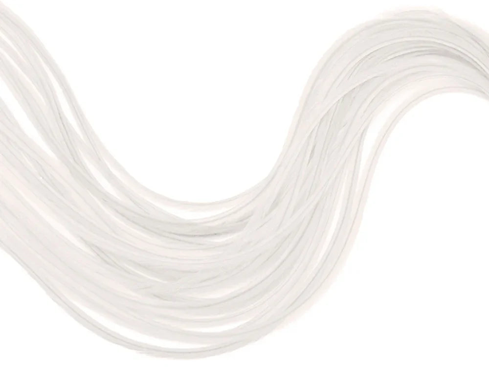 Flowing white decorative feathers for DIY crafts and fashion accessories.