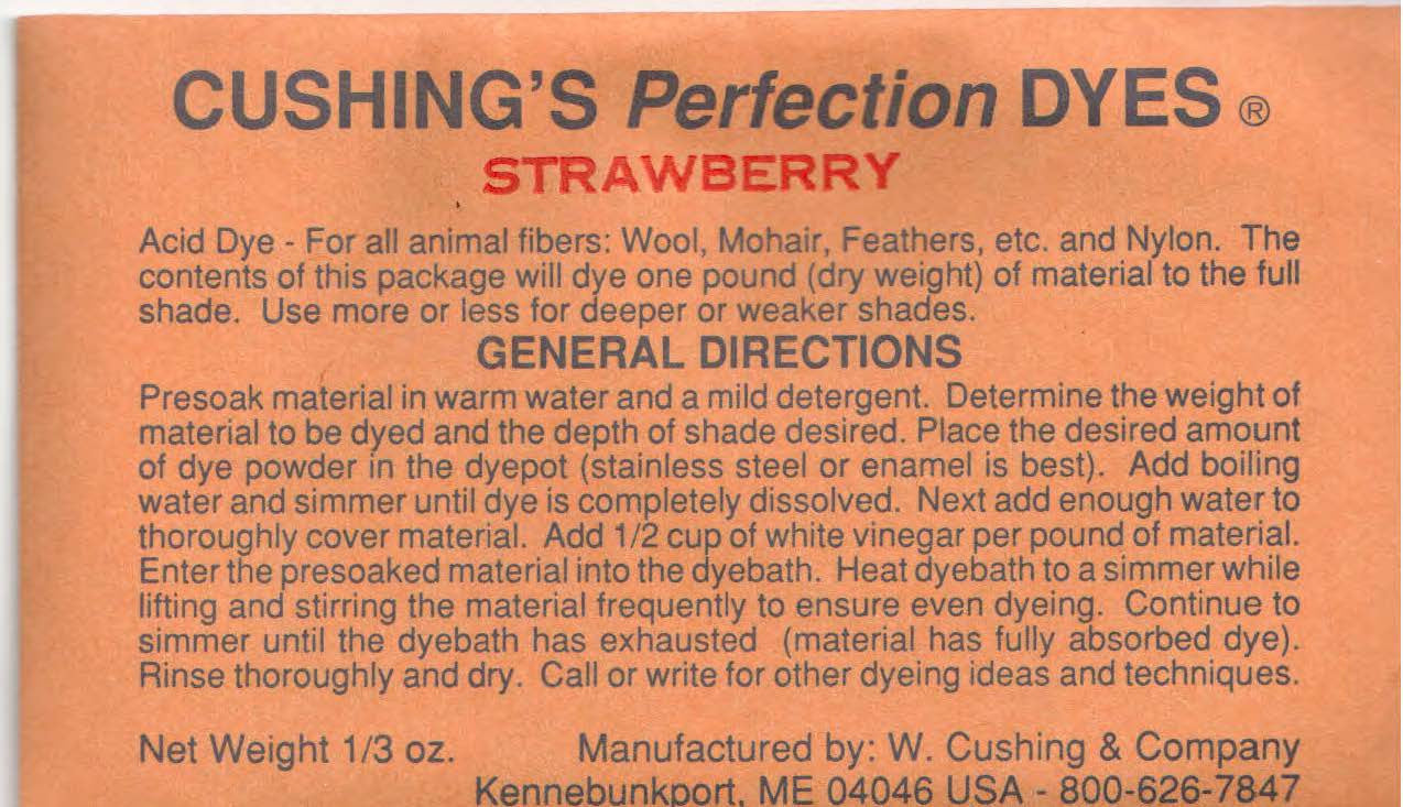 Strawberry Cushing Acid Dye