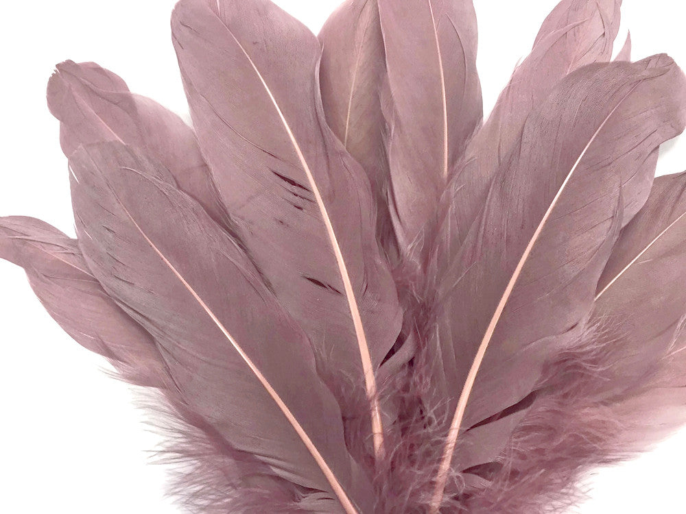 1/4 Lb. - Taupe Goose Pallet Parried Soft Wing Quill Wholesale Feathers (Bulk)