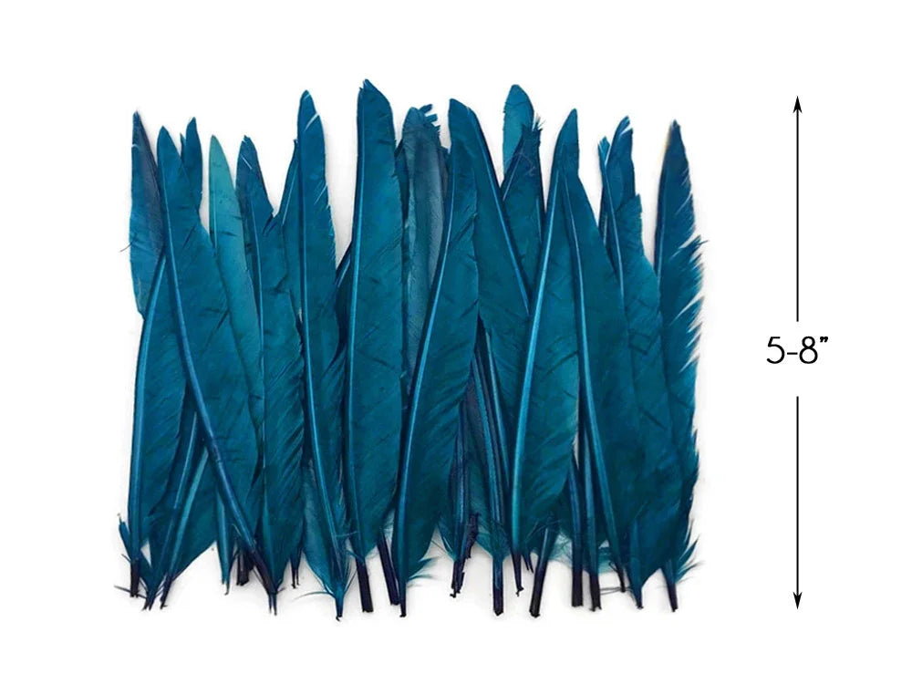 1/4 lbs. - Teal Blue Duck Pointer Primary Wing Wholesale Feathers (Bulk)