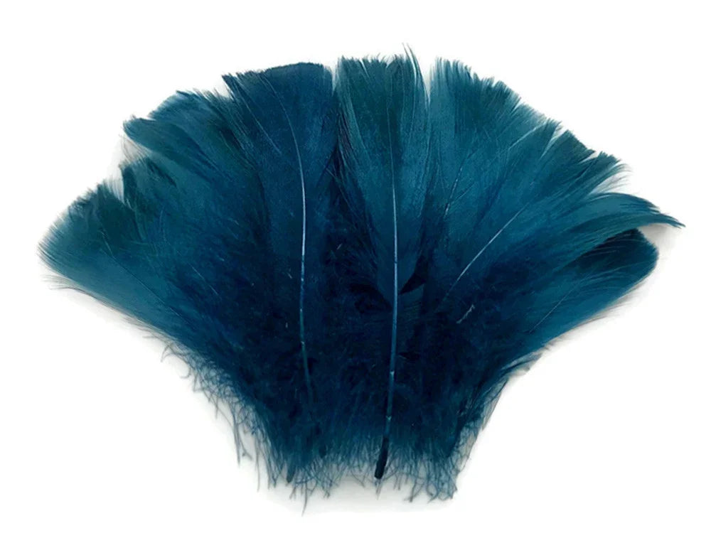 Vibrant teal blue feathers for DIY crafts and fashion accessories
