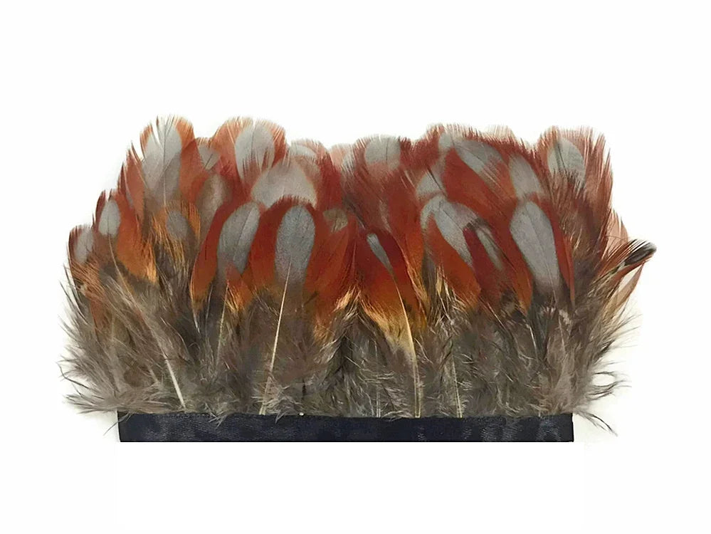 1 Yard - Natural Temminck Tragopan Breast Plumage Feather Trim
