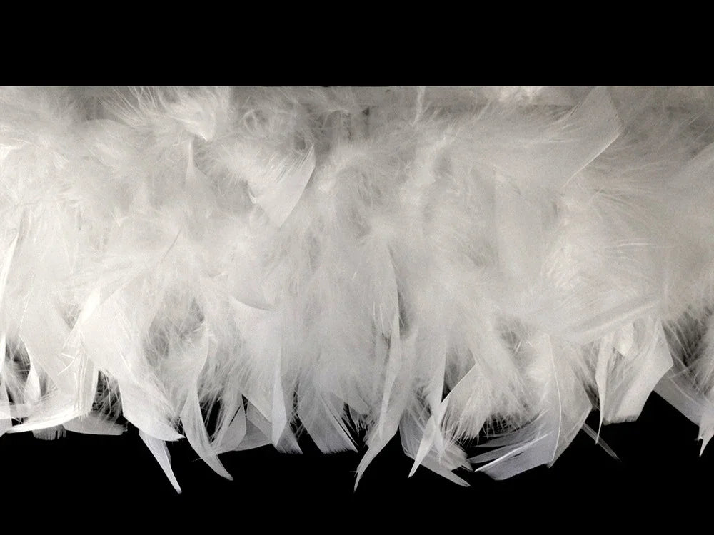 Fluffy white feathers for DIY crafts, fashion accessories, and creative décor.
