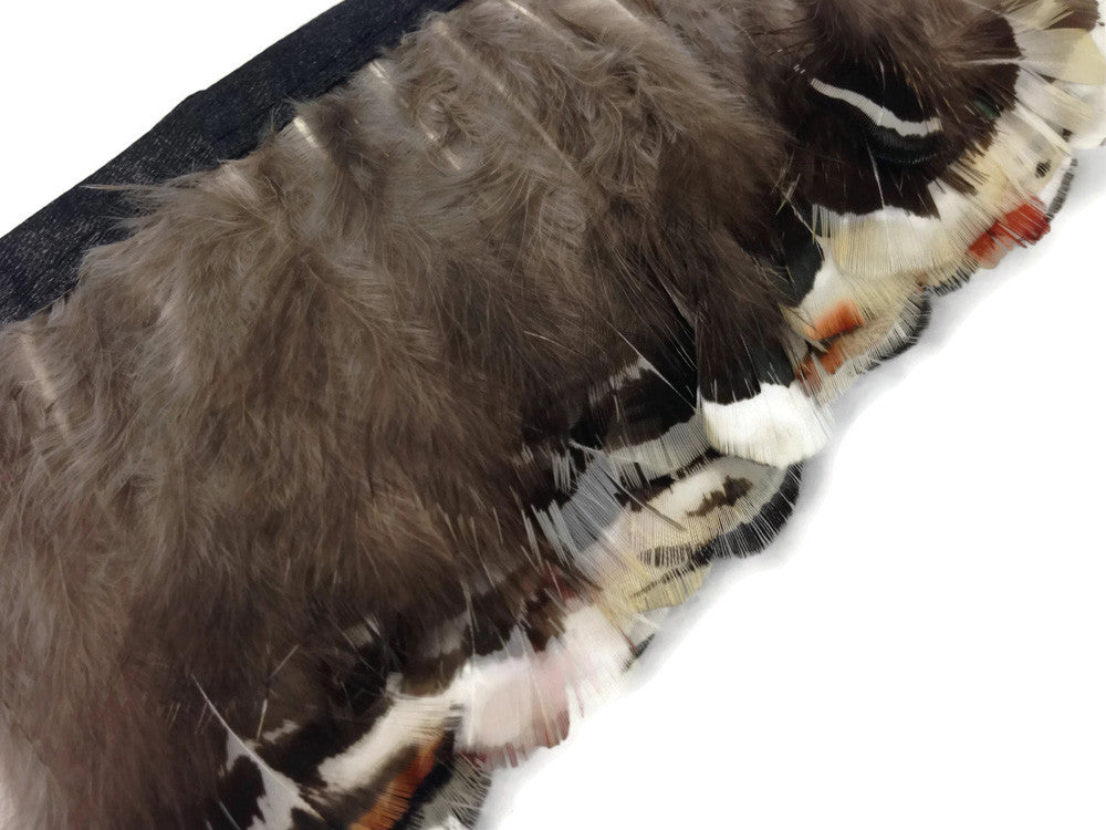 1 Yard - White Lady Amherst Pheasant Plumage Feather Trim