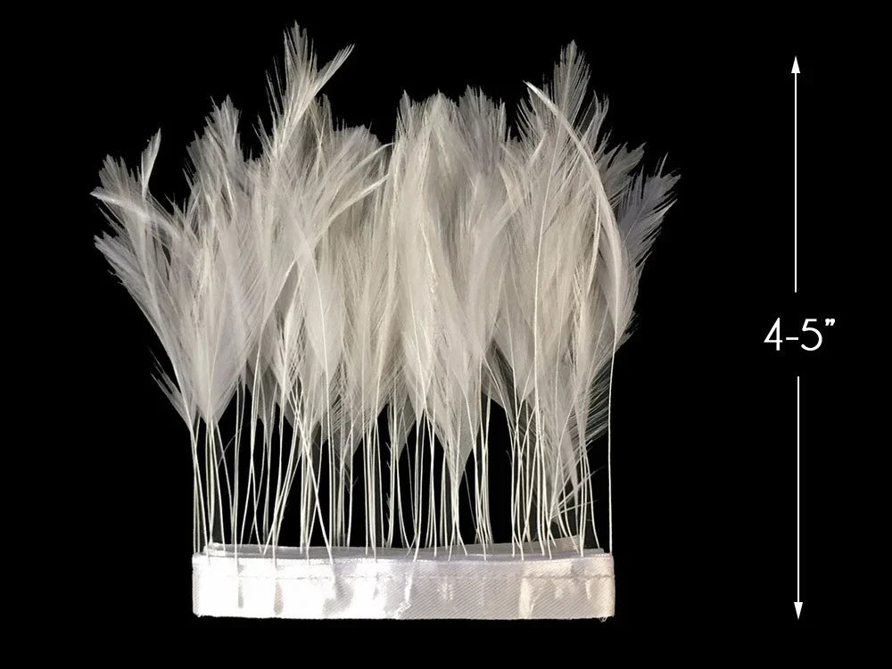 White fluffy feathers for DIY crafts and fashion decor, 4-5 inches in length.